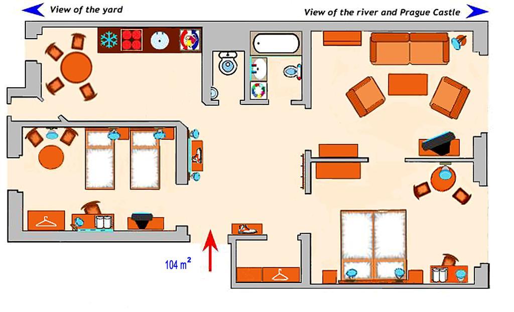 Hotel & Residence Royal Standard براغ الغرفة الصورة